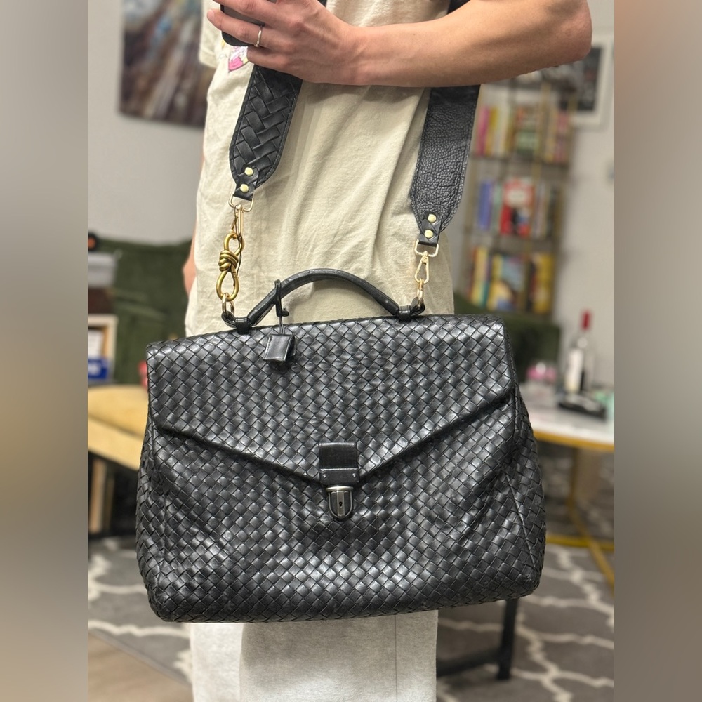 Bottega Veneta vintage brief case intrecciato bag
